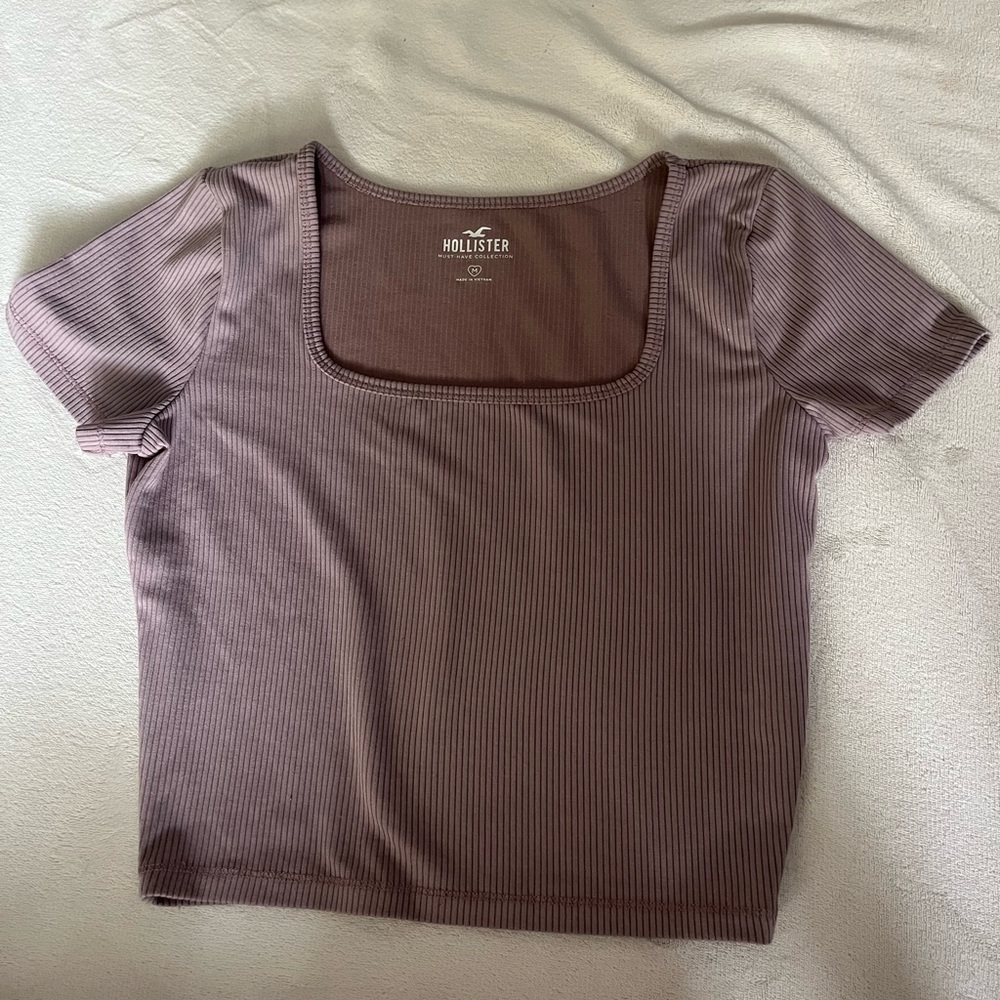 Hollister Women's Ribbed Lavender Blouse